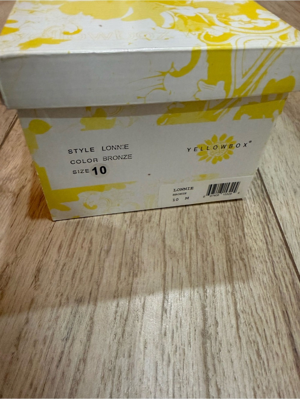 Women’s yellow box flip flop